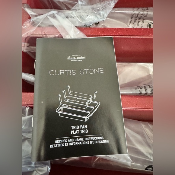 NIB Curtis Stone Dura-Pan+ Nonstick Trio Pan With Inserts 3 Channels 1 Pan - Picture 4 of 5